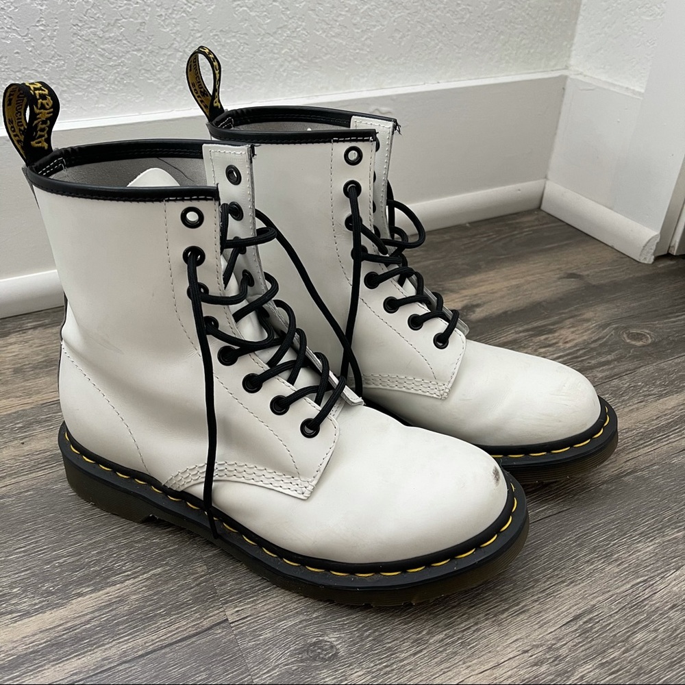 White Doc Martens 1460